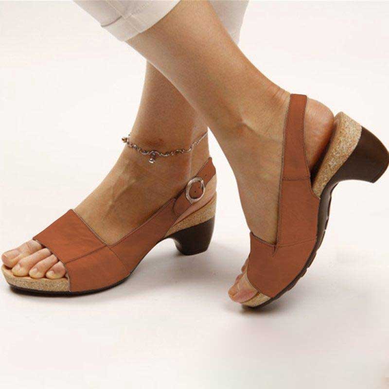 Shalin™ Orthopedic Heeled Sandals 