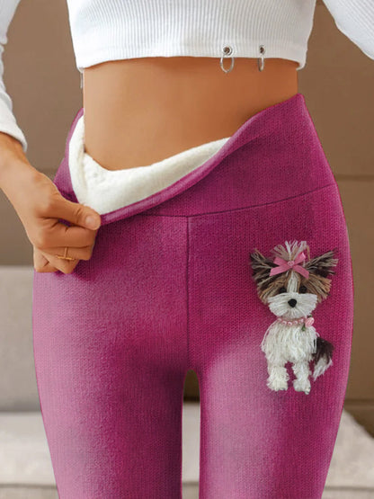 Gigi™ - Women's 3D Dog Print Fleece Leggings [Last Day Discount]