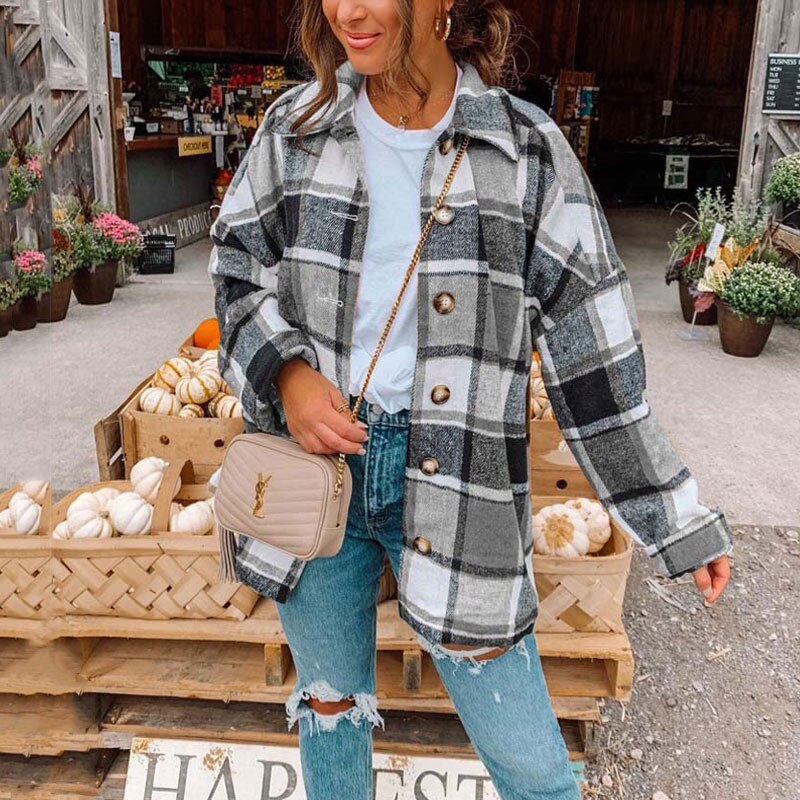 Anna™ - Trendy Plus Size Flannel Shirt [Last Day Discount]