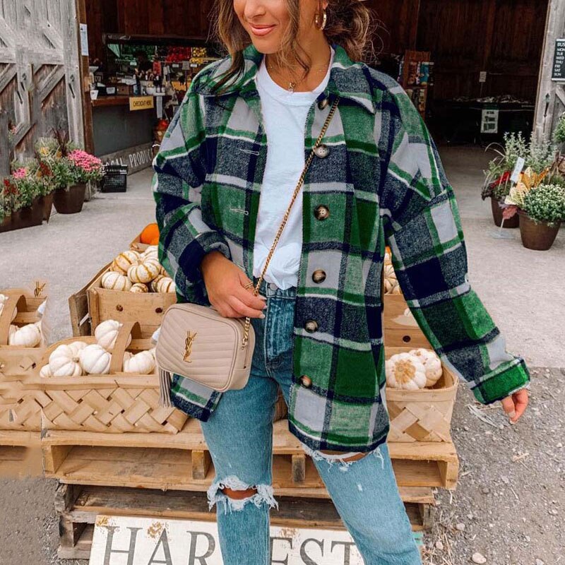 Anna™ - Trendy Plus Size Flannel Shirt [Last Day Discount]