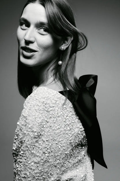 Aliah | Sequin dress with lace-up closure