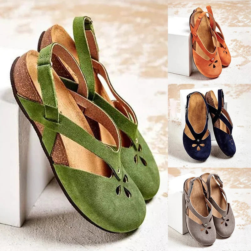 Women's orthopedic sandals with footbed