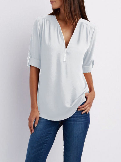 Maxime™ - Long-sleeved loose blouse