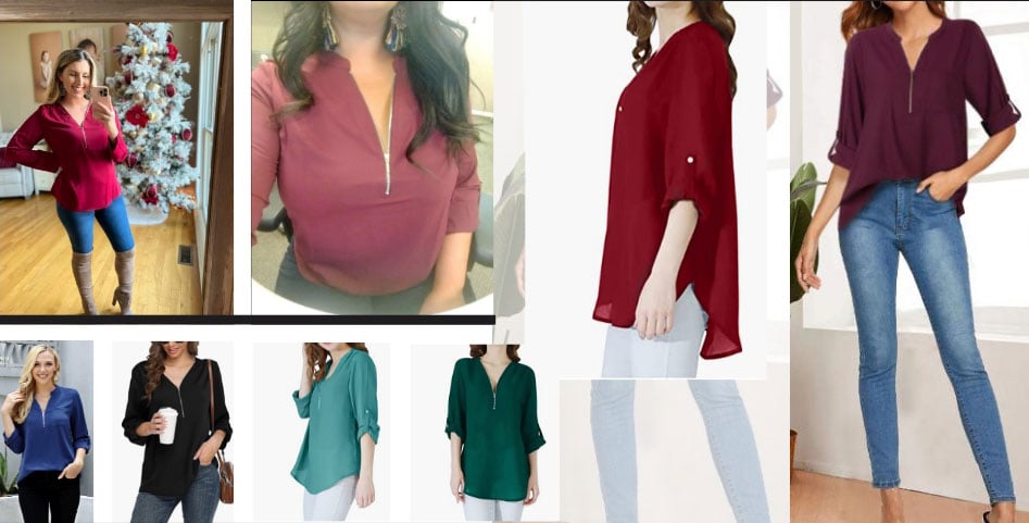 Maxime™ - Long-sleeved loose blouse