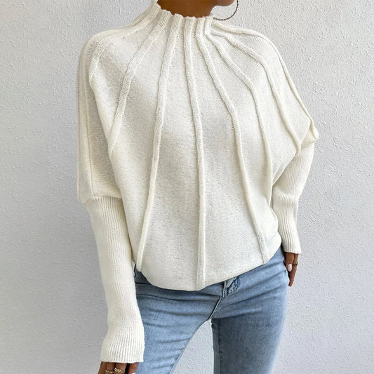 Cacilie™ | Cashmere knit sweater with batwing sleeves