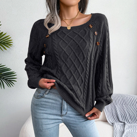 Isabell™ - Square Neck Sweater for Knitting