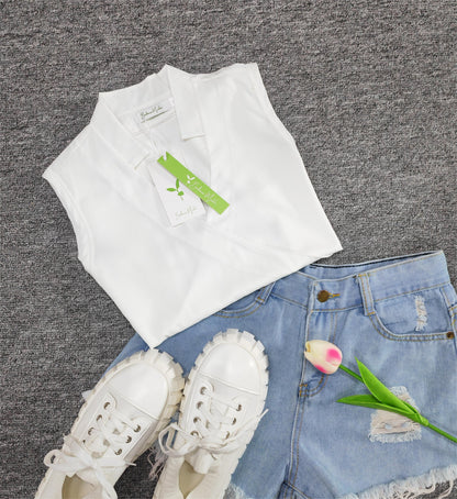 Gelise® Elegant sleeveless plain top