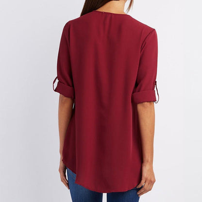 Maxime™ - Long-sleeved loose blouse