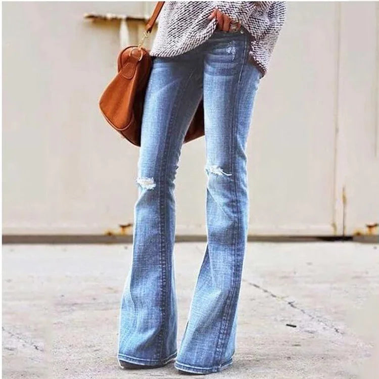 Walburga™ - Ripped Flared Jeans for Women [Last Day Discount]