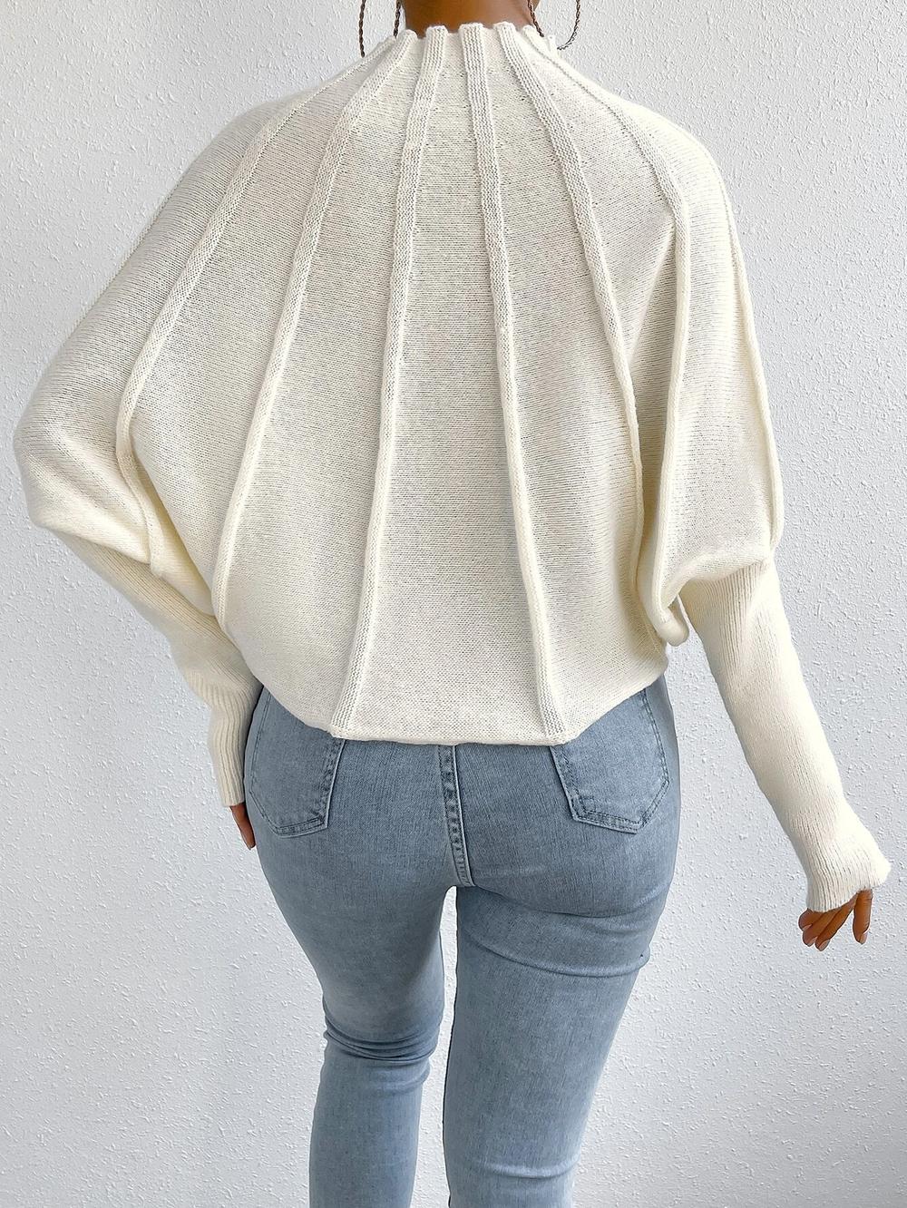 Cacilie™ | Cashmere knit sweater with batwing sleeves
