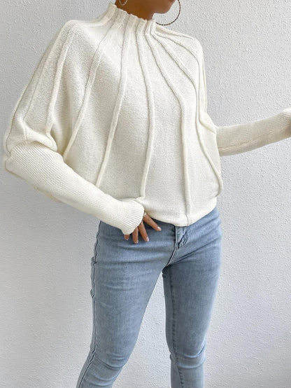 Cacilie™ | Cashmere knit sweater with batwing sleeves