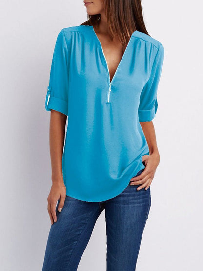 Maxime™ - Long-sleeved loose blouse