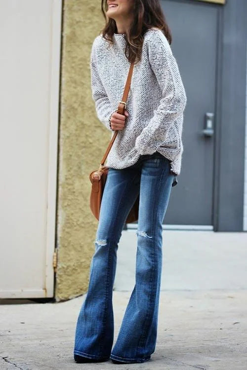 Walburga™ - Ripped Flared Jeans for Women [Last Day Discount]