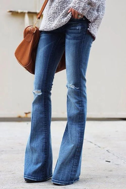 Walburga™ - Ripped Flared Jeans for Women [Last Day Discount]