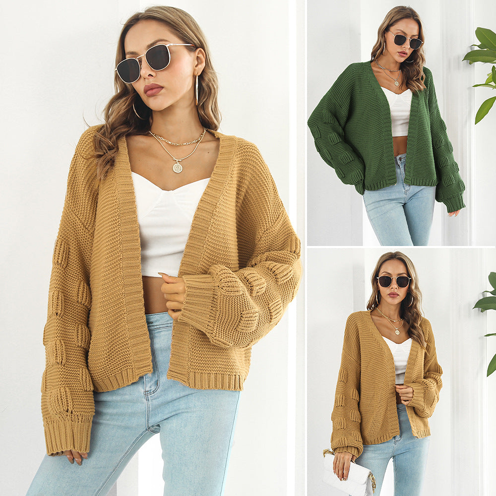Lilie™ - Chic &amp; cozy cardigan with puff sleeves
