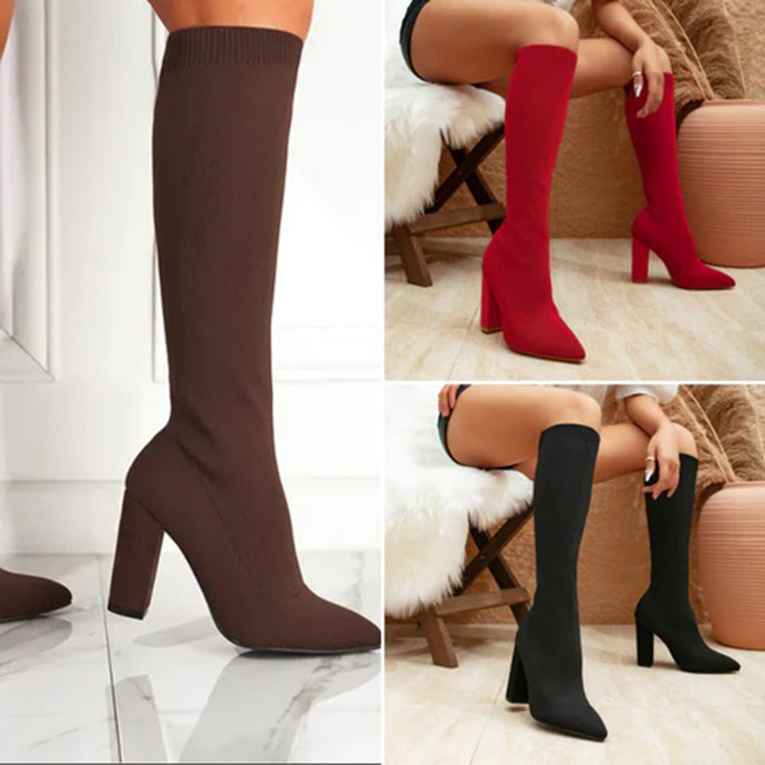 Ciara™ - Knee-high sock boots