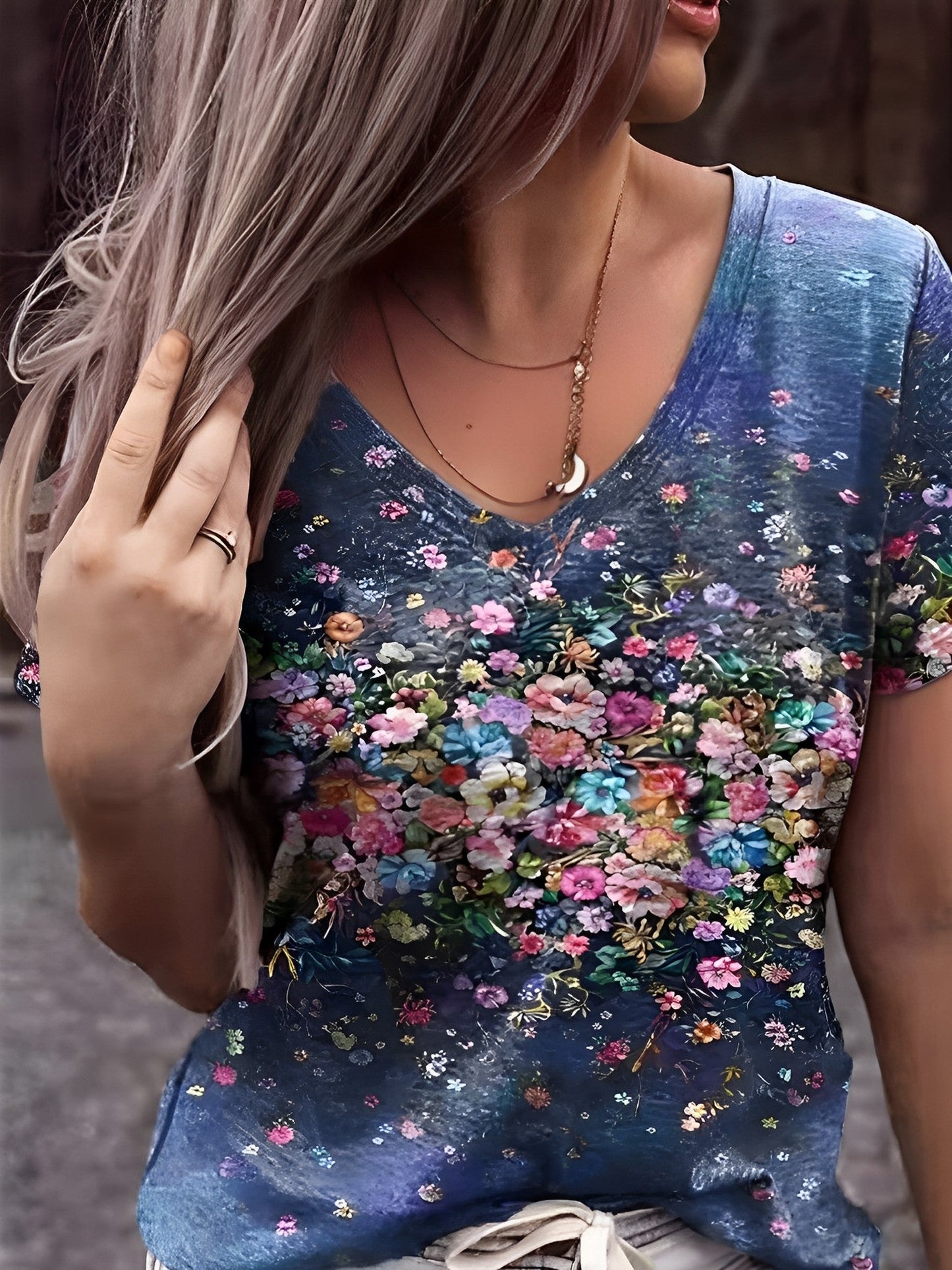 Clarie™ - floral print t-shirt
