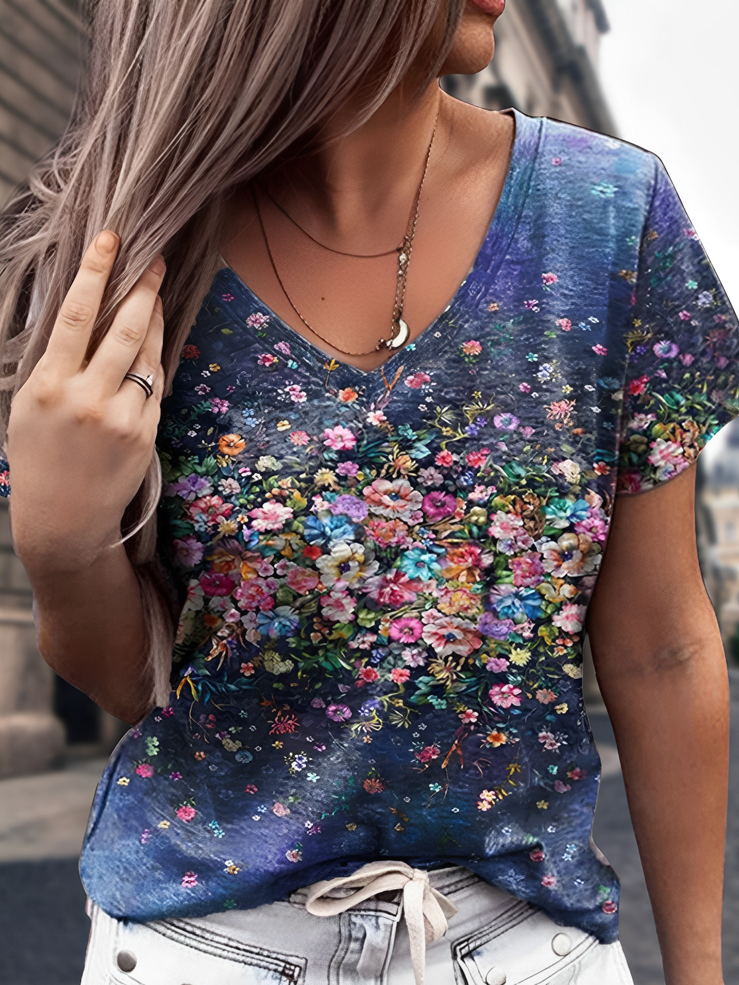 Clarie™ - floral print t-shirt