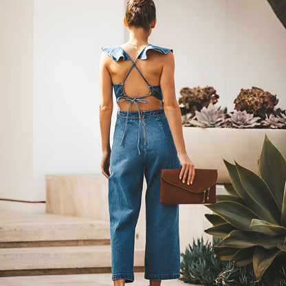DenimDynasty™ - Open Back Denim Jumpsuit [Last Day Discount]