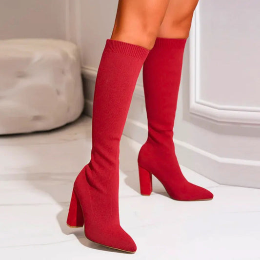 Ciara™ - Knee-high sock boots