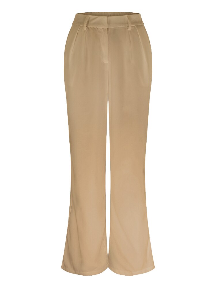 Celine Montclaire™️- Casual high-waisted wide-leg trousers
