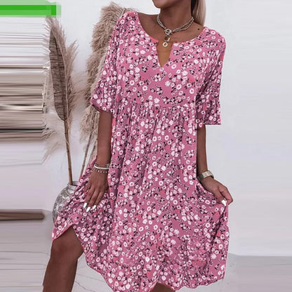 Melisini™ - Floral O-neck dress