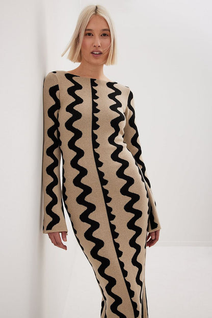 Portia™ - Elegant long-sleeved knitted dress