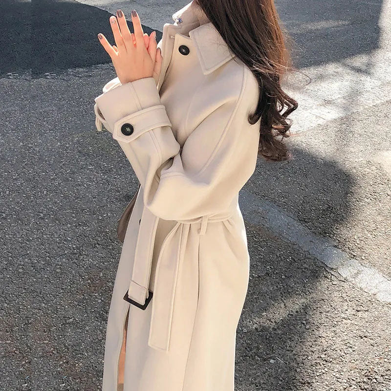 Elega™ - EleganceBlend Wool Belted Coat 