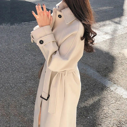 Elega™ - EleganceBlend Wool Belted Coat 