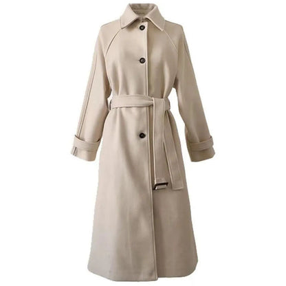Elega™ - EleganceBlend Wool Belted Coat 