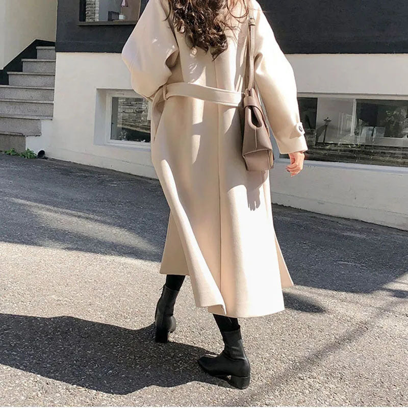 Elega™ - EleganceBlend Wool Belted Coat 