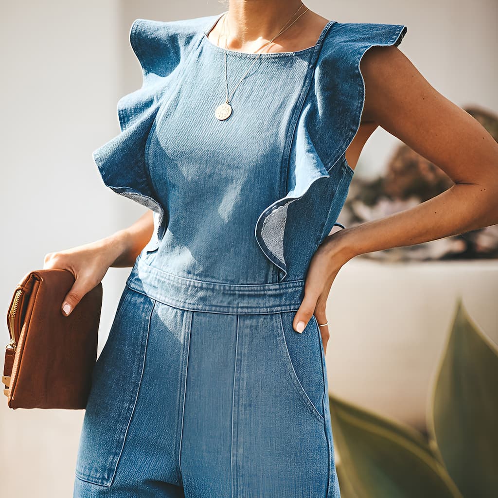 DenimDynasty™ - Open Back Denim Jumpsuit [Last Day Discount]