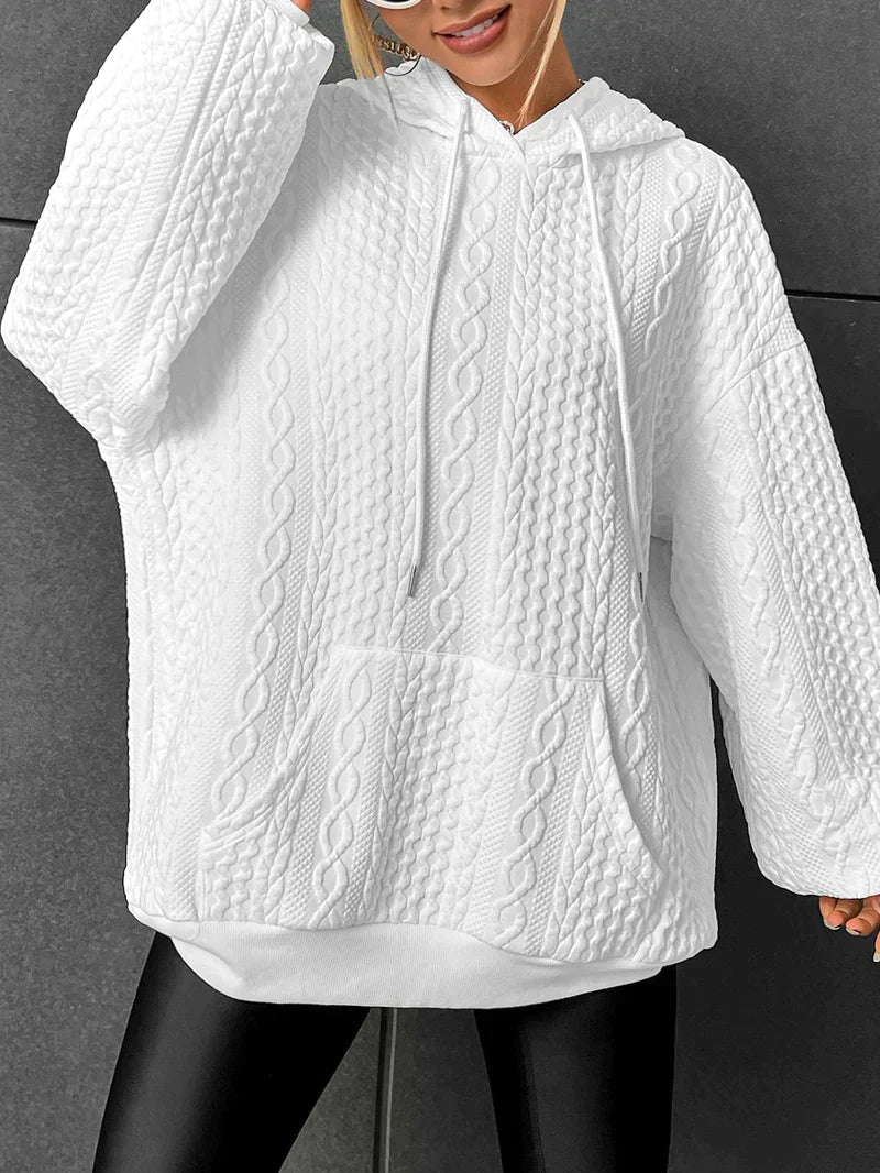 Kathryn™ - Oversized Hooded Drawstring Sweater