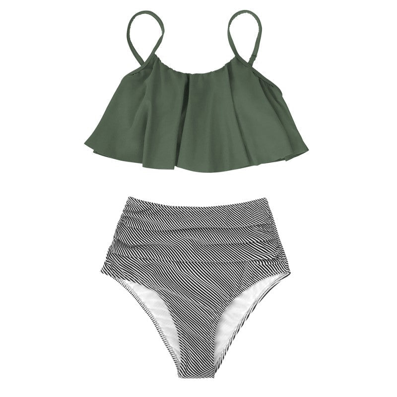Wendy™ - Ruffle Top and High-Waisted Bikini Bottom [Last Day Discount]