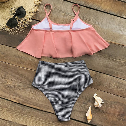 Wendy™ - Ruffle Top and High-Waisted Bikini Bottom [Last Day Discount]