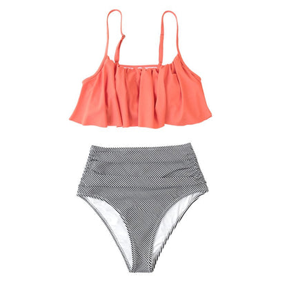 Wendy™ - Ruffle Top and High-Waisted Bikini Bottom [Last Day Discount]