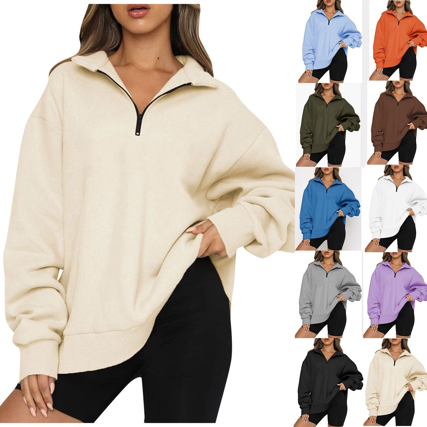 Tatum™ - Women's Collared Sweatshirt