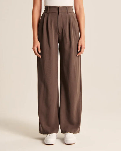 Celine Montclaire™️- Casual high-waisted wide-leg trousers