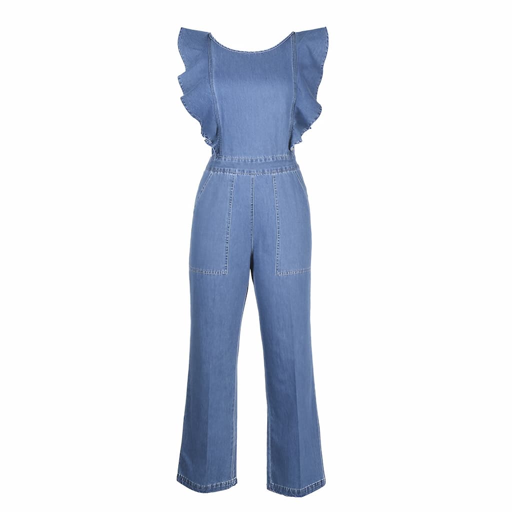 DenimDynasty™ - Open Back Denim Jumpsuit [Last Day Discount]