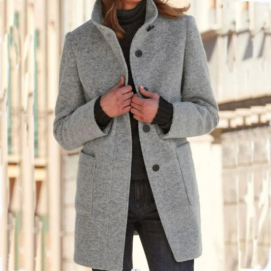 Angeline™ - Button Down Wool Coat [Last Day Discount]