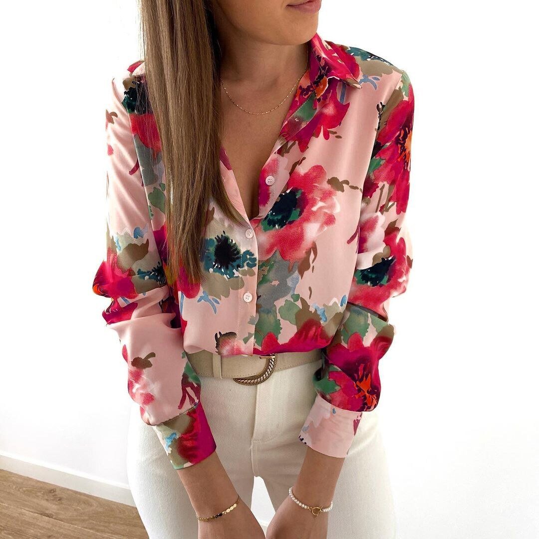 Kely™ - Elegant floral print shirt