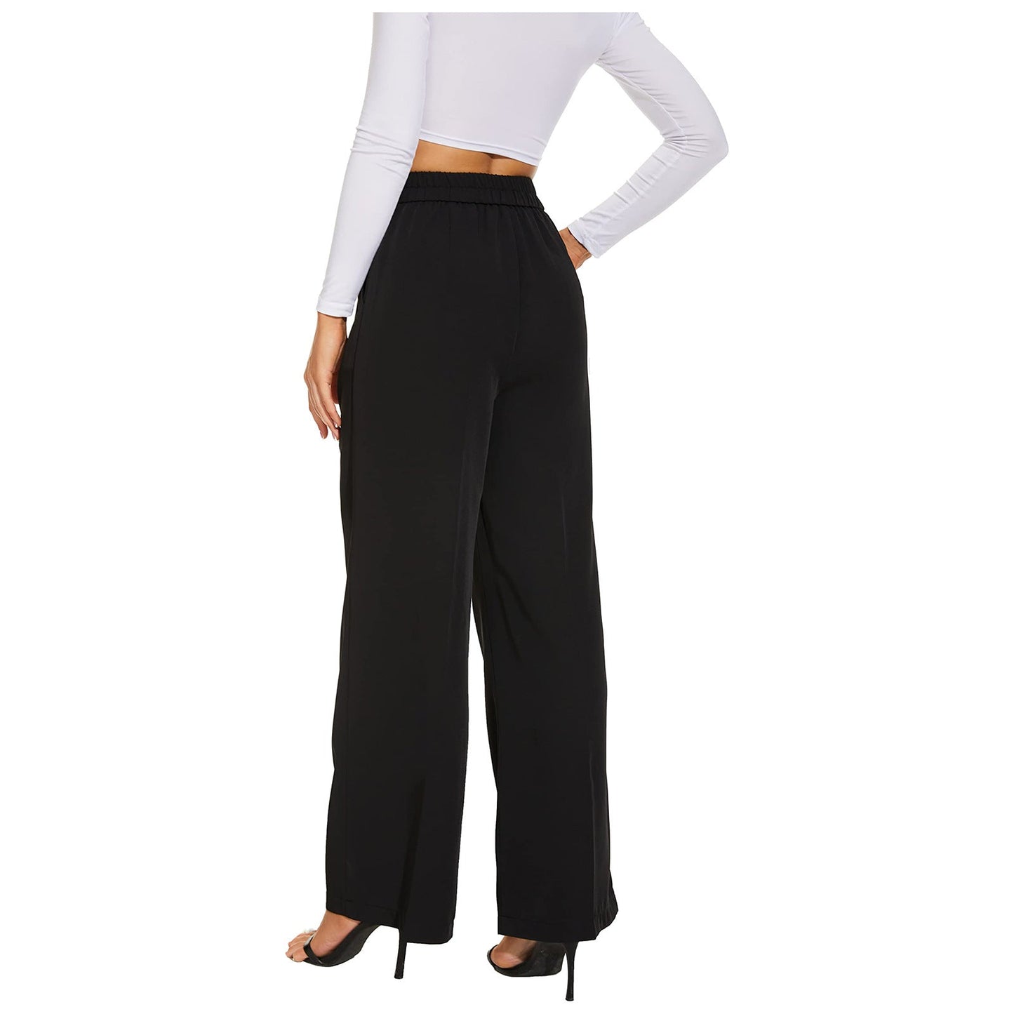 Celine Montclaire™️- Casual high-waisted wide-leg trousers