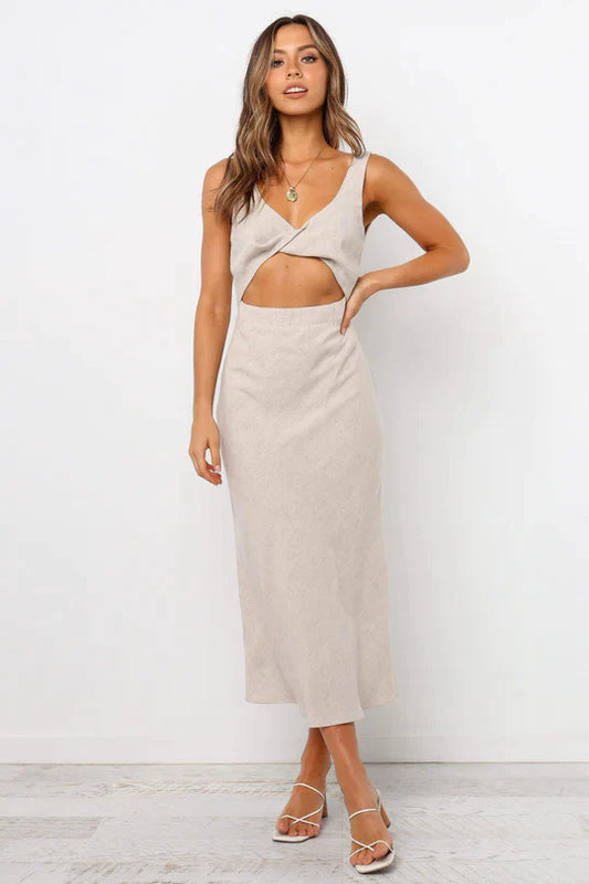 Lily | Wrap-style midi dress