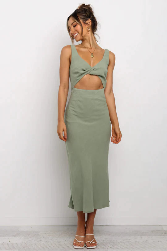 Lily | Wrap-style midi dress