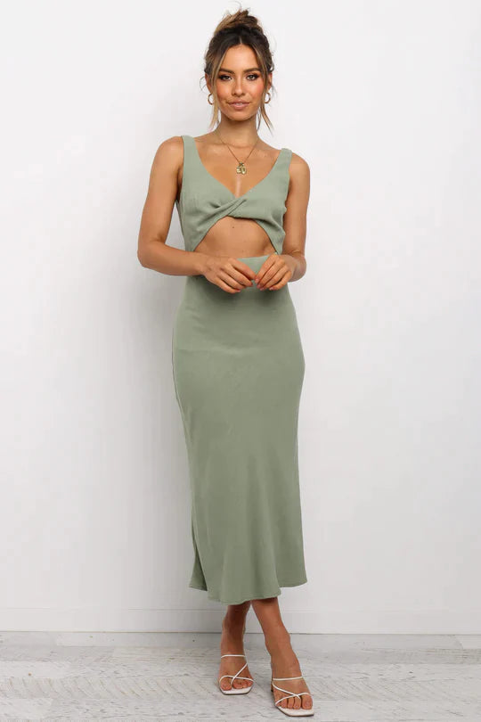 Lily | Wrap-style midi dress