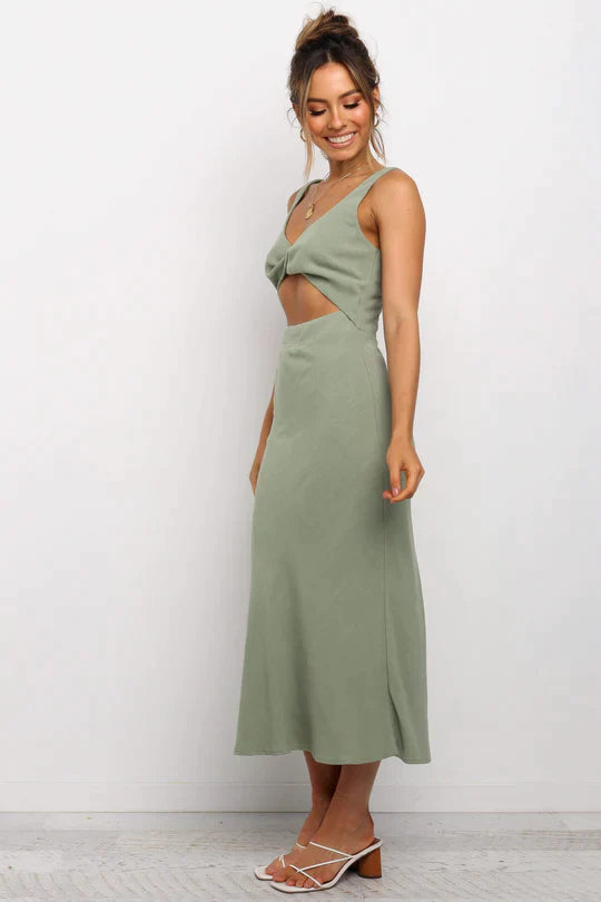 Lily | Wrap-style midi dress