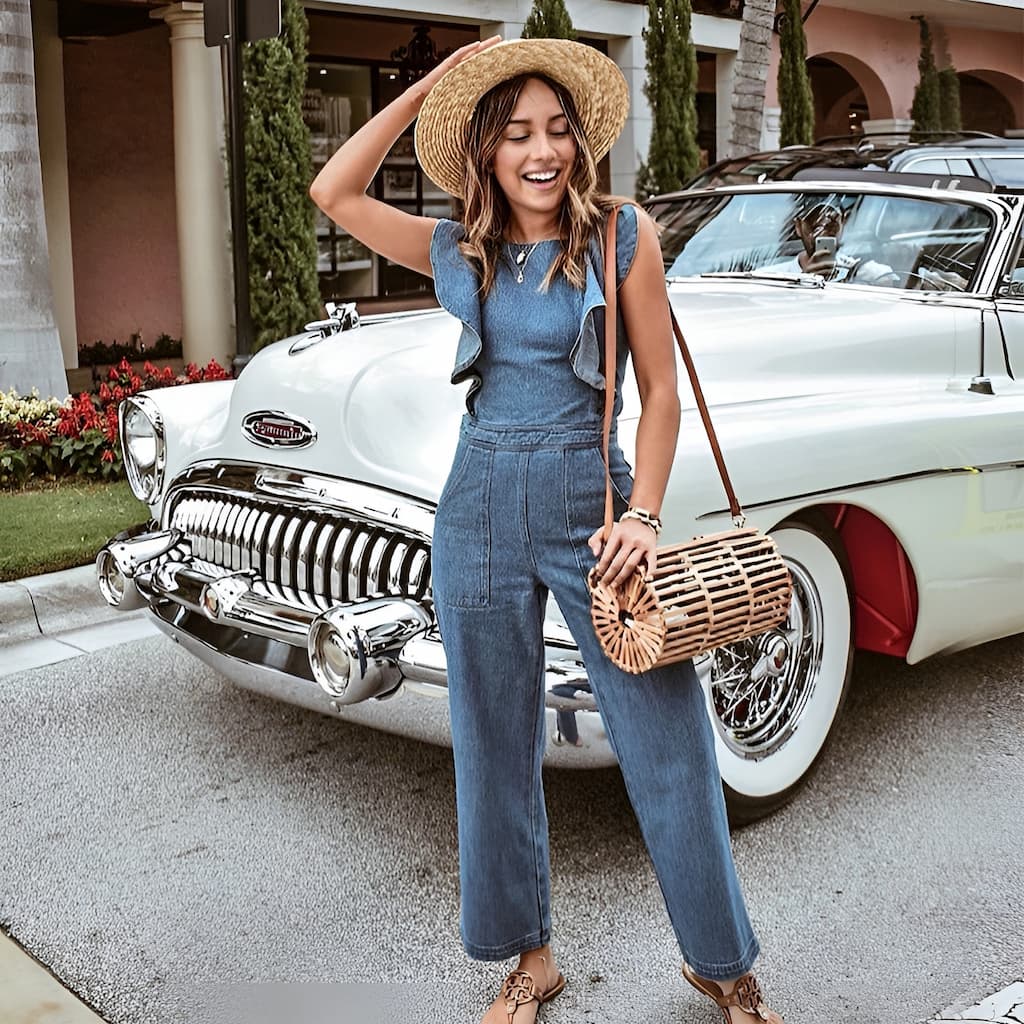 DenimDynasty™ - Open Back Denim Jumpsuit [Last Day Discount]