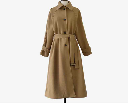Elega™ - EleganceBlend Wool Belted Coat 
